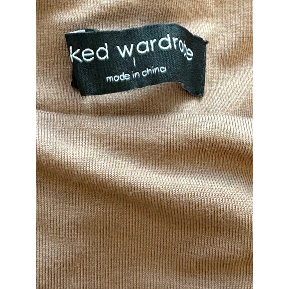 New ~ NAKED WARDROBE ~ Cutout Sleeveless Midi Dress Size L VISCOSE soft - Picture 5 of 6